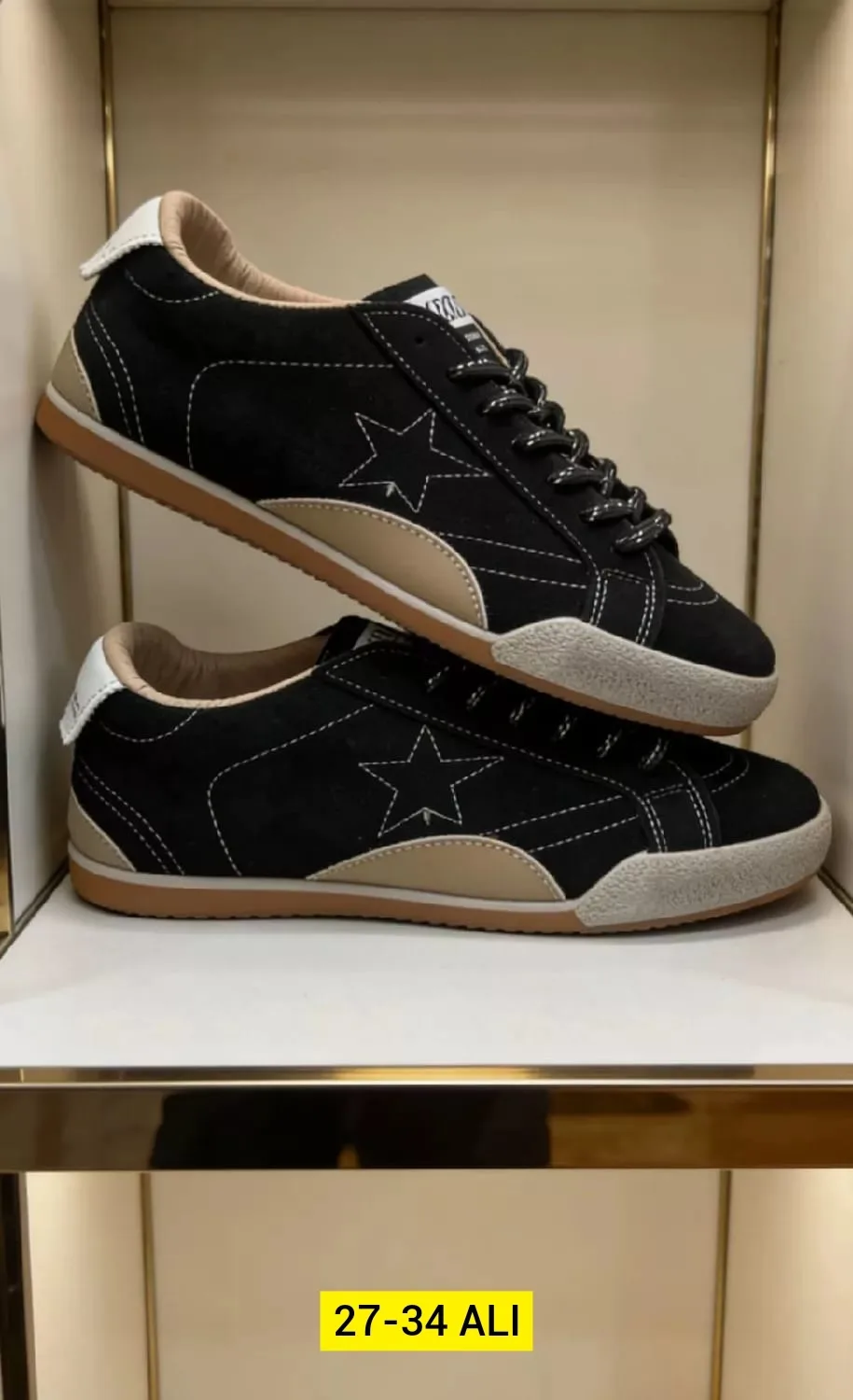 Кеды Golden Goose из замши Золотой — фото 1