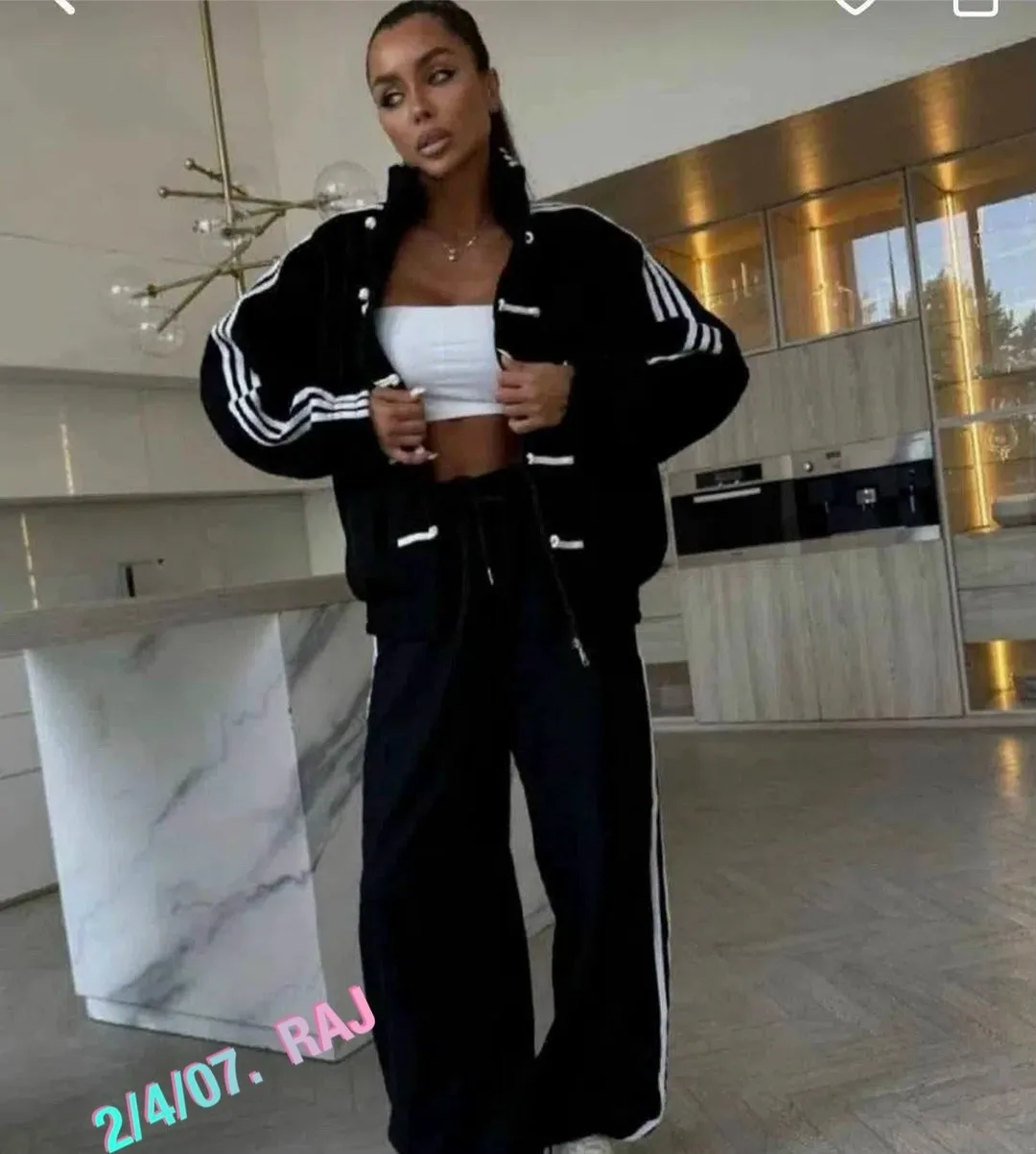 Костюм Adidas из ткани трёхнитка с вышивкой логотипа — фото 6