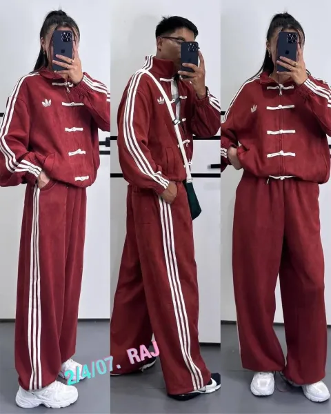 Костюм Adidas из ткани трёхнитка с вышивкой логотипа — фото 14