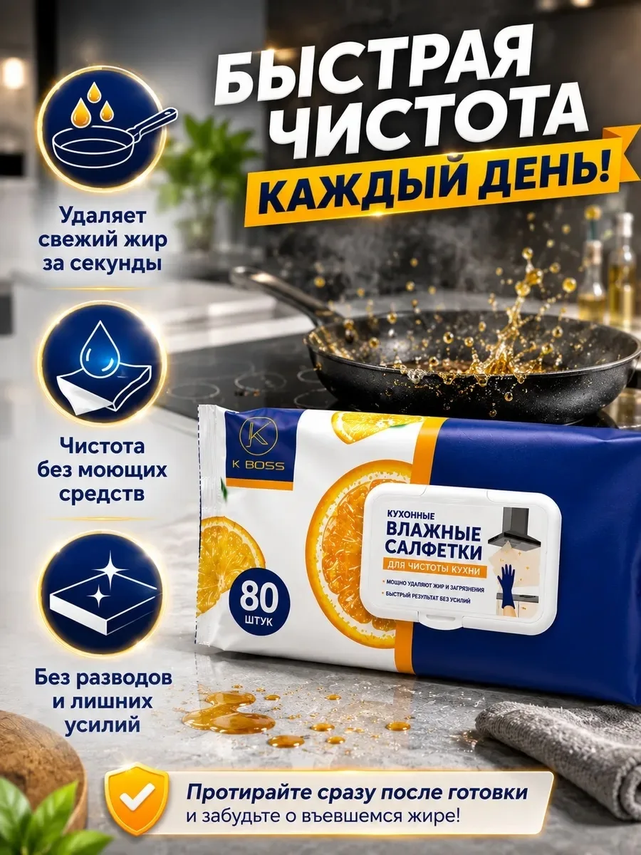 Влажные салфетки для кухни помогают — фото 7