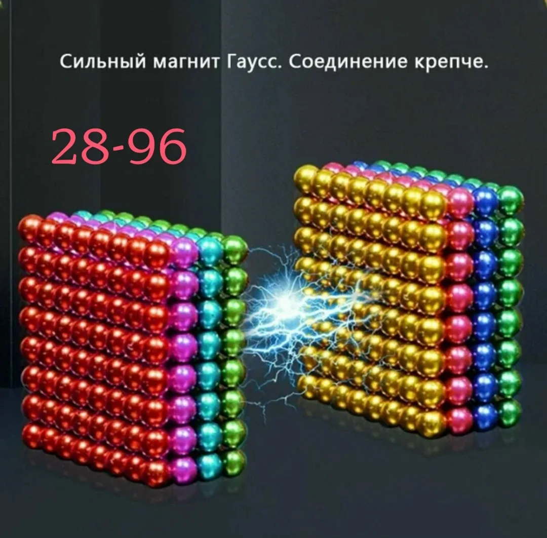 Неокуб магнитный антистресс 216 шариков цветной — фото 8