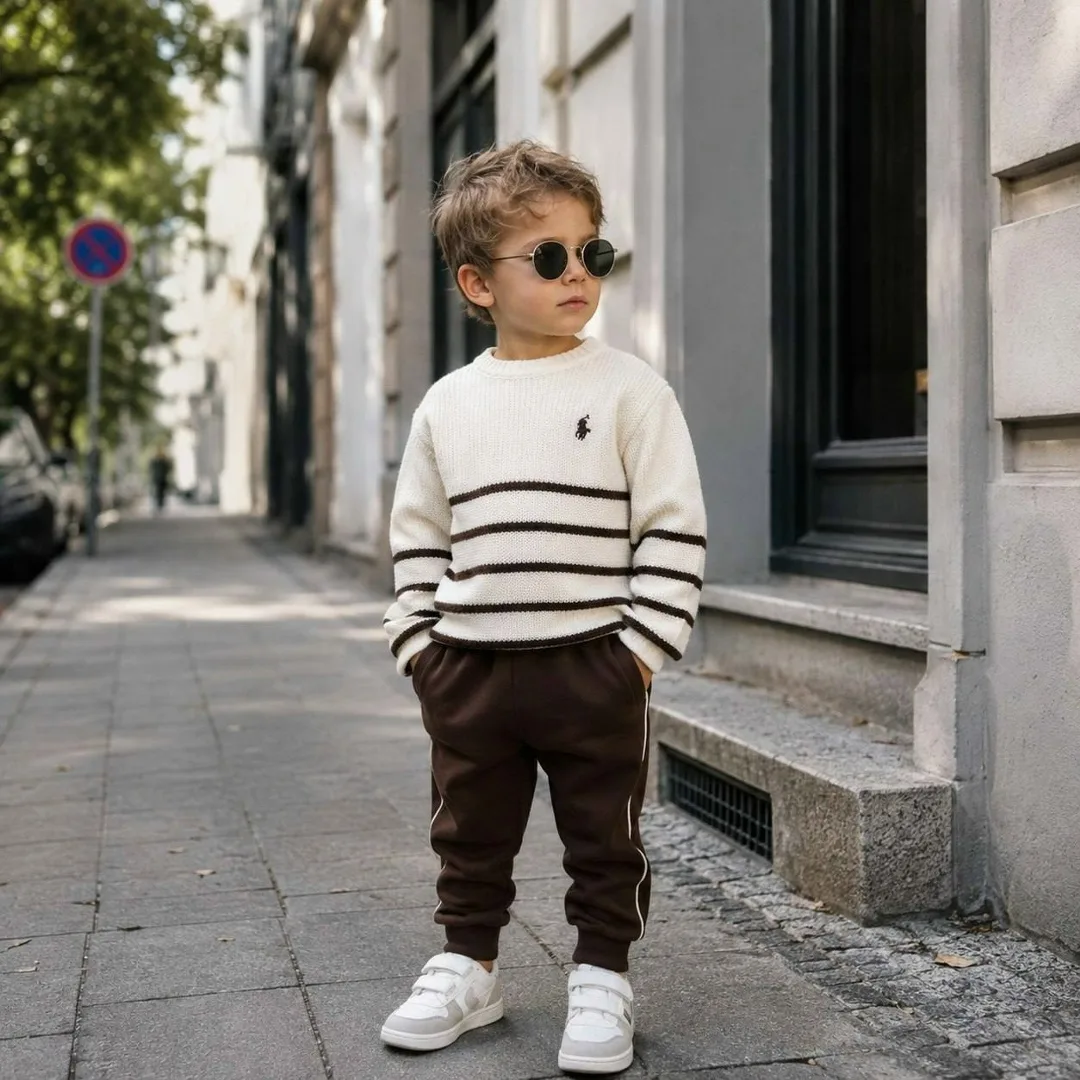 Детский костюм Pooloo из машинной вязки и флиса — фото 4