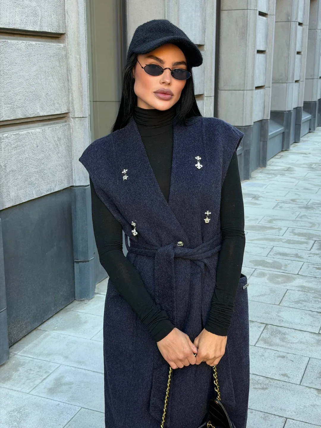 Пальто-безрукавка Chrome Hearts из шерсти и кашемира — фото 9