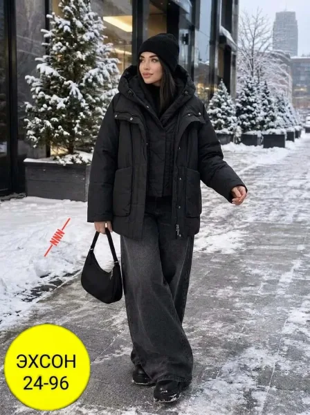 Женская куртка свободного кроя — фото 3