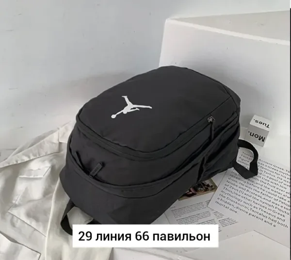 Городской рюкзак из ткани для мужчин и женщин Чёрный — фото 9