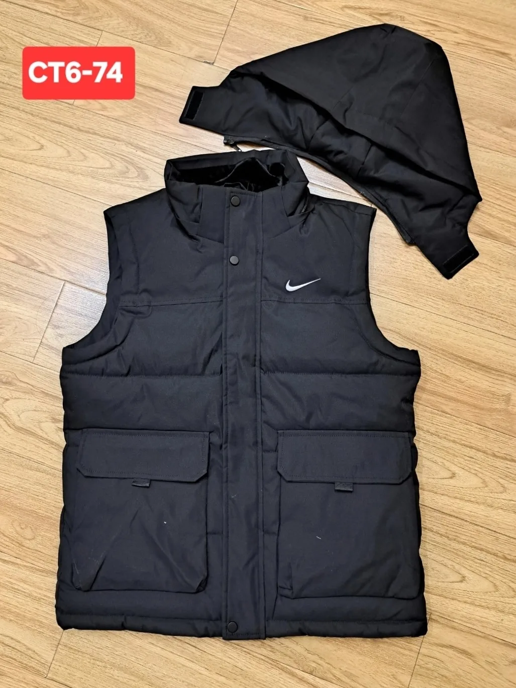 Жилетка мужская зимняя с вышитым логотипом Nike — фото 5