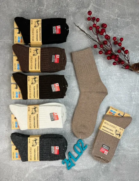 Женские термо носки из верблюжьей шерсти и ангоры — фото 1