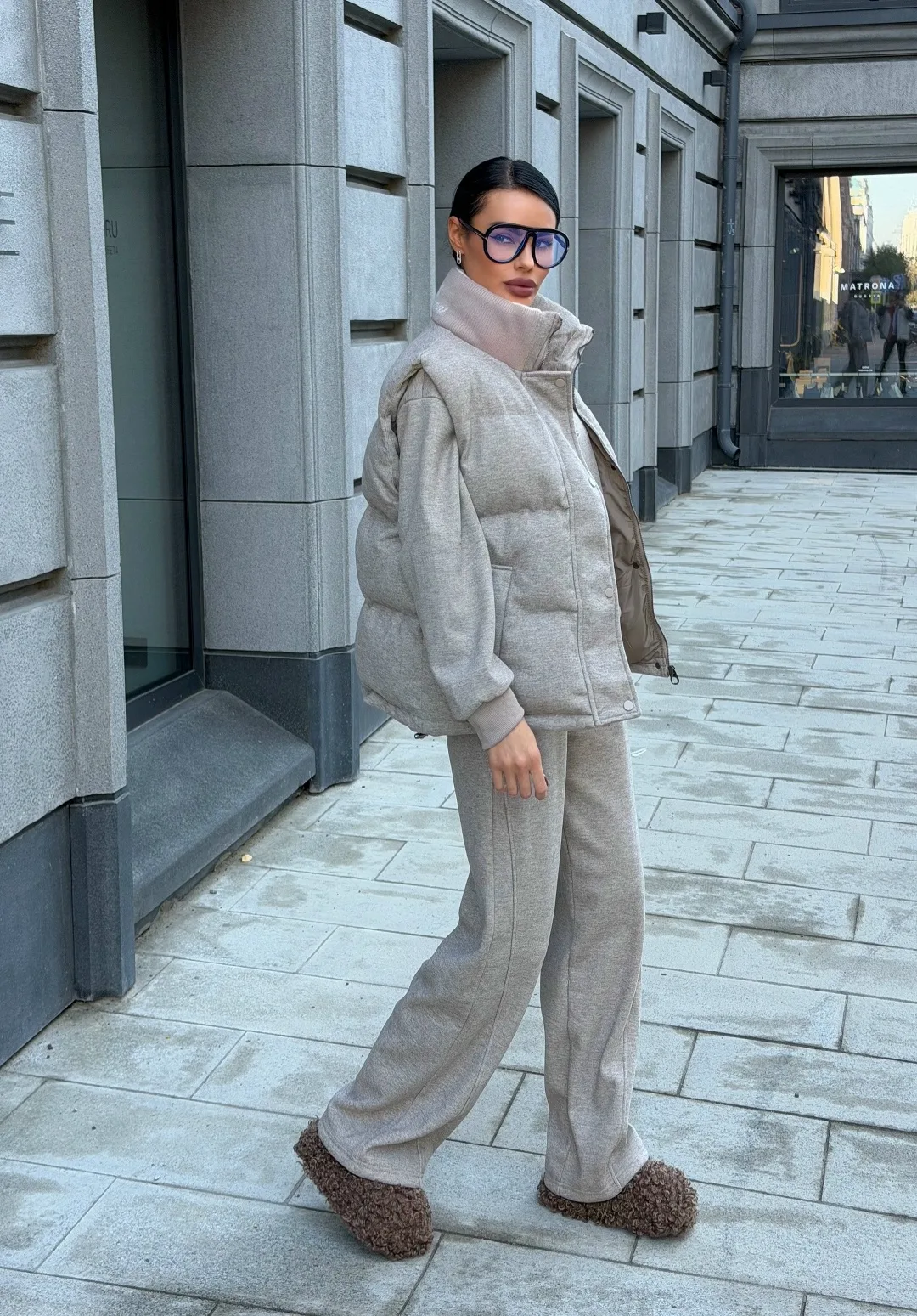 Костюм тройка Loro Piana, хлопок на флисе — фото 1