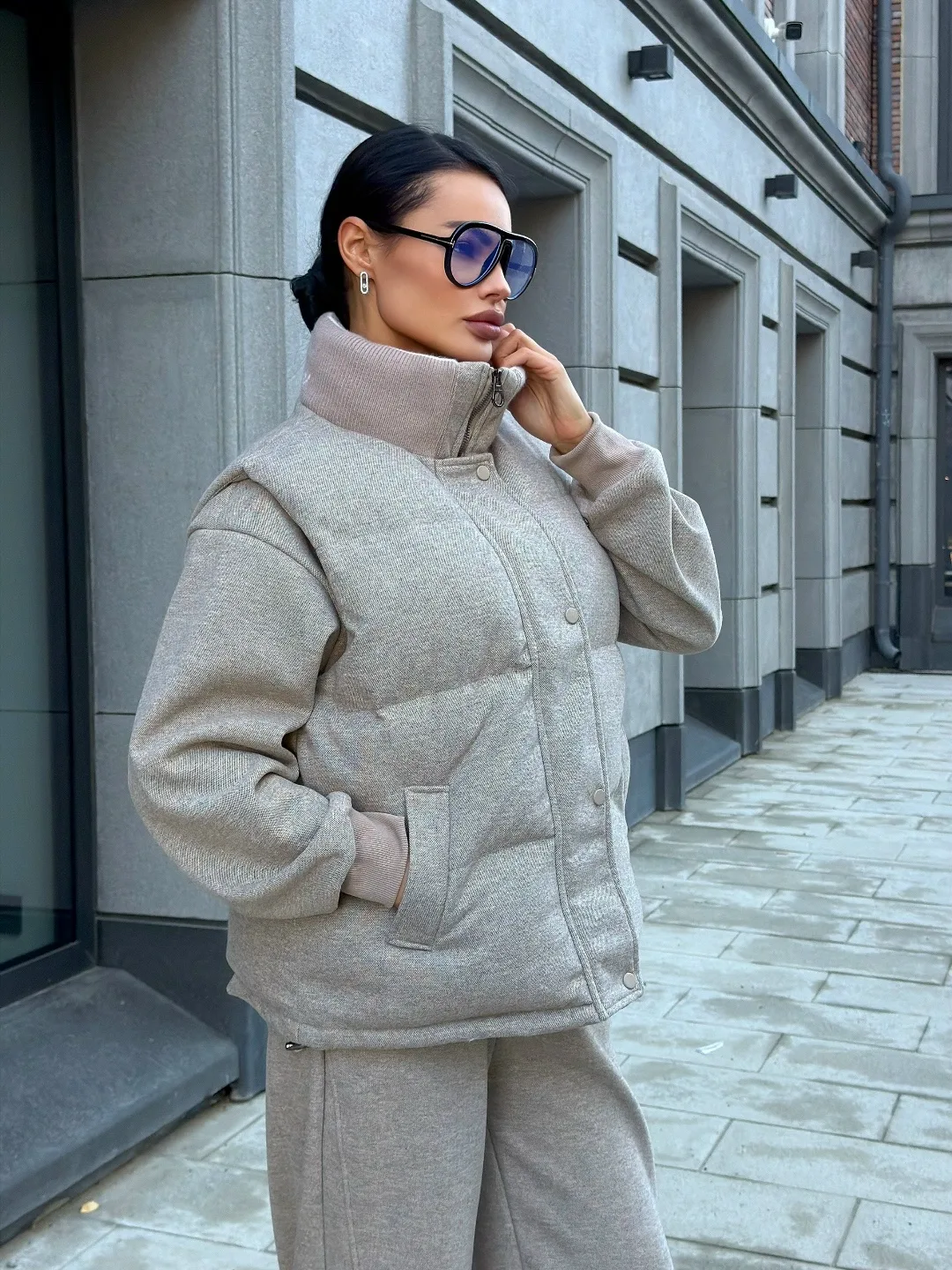 Костюм тройка Loro Piana, хлопок на флисе — фото 8