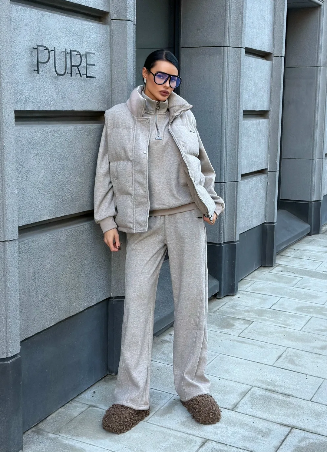 Костюм тройка Loro Piana, хлопок на флисе — фото 9
