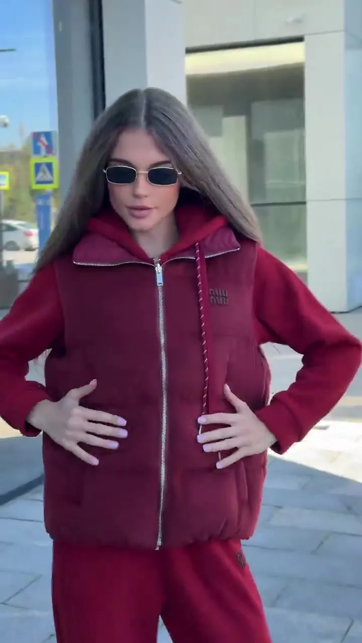 Костюм тройка с двухсторонним жилетом из хлопка на флисе — видео