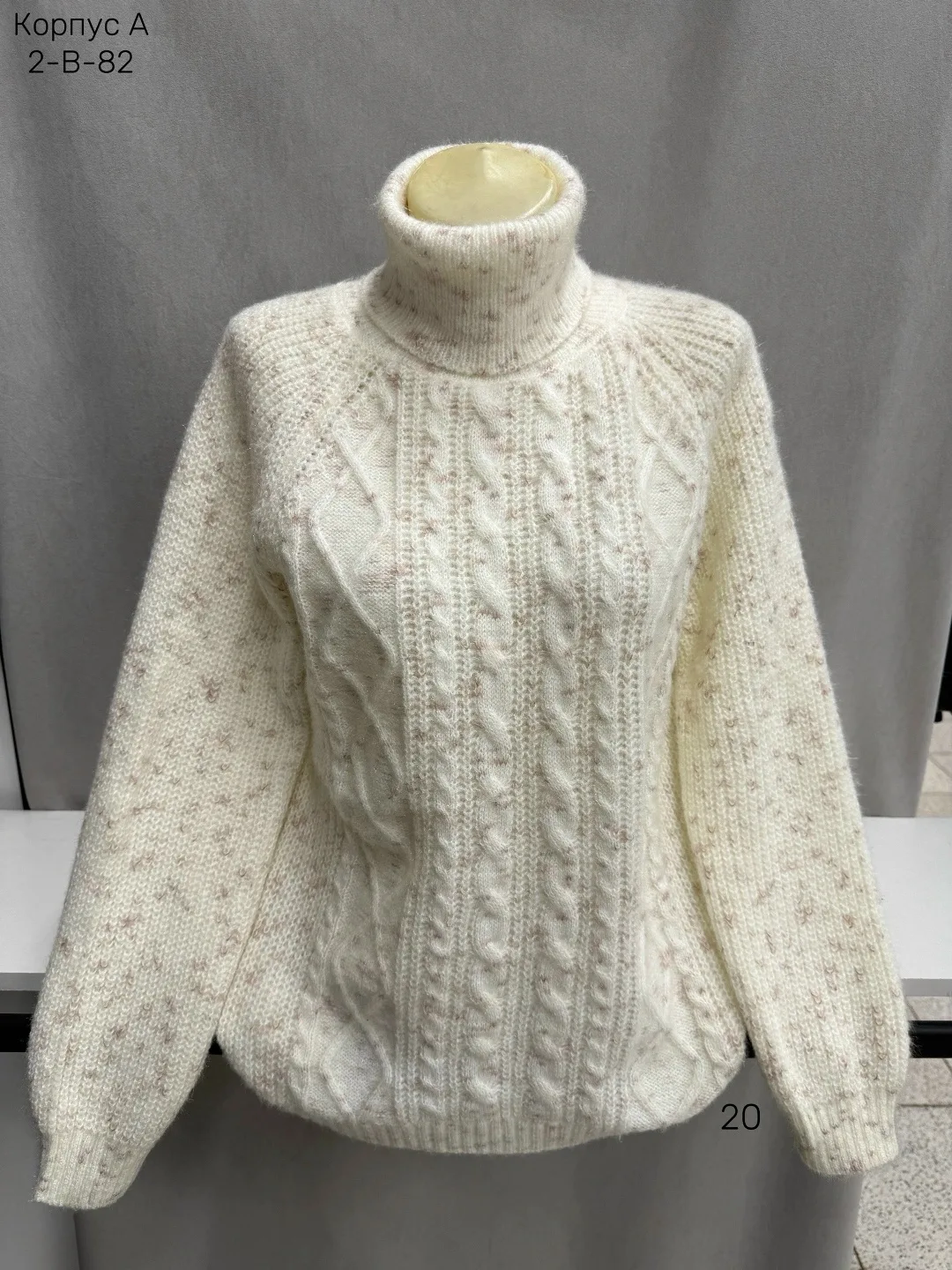 Вязаная водолазка из смесового материала — 80 шерсть 80 CASHMERE, 20 WOOL — фото 9