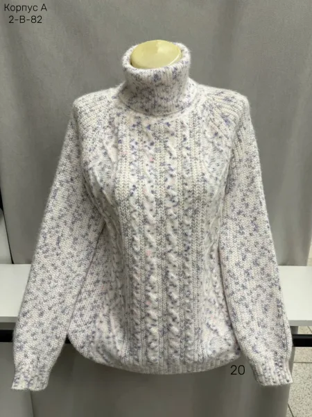 Вязаная водолазка из смесового материала — 80 шерсть 80 CASHMERE, 20 WOOL — фото 2