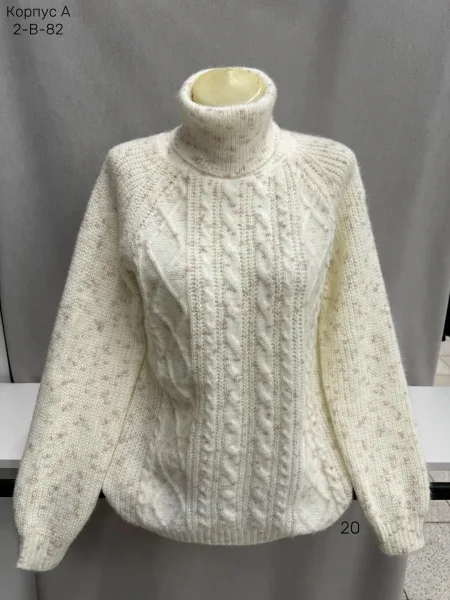 Вязаная водолазка из смесового материала — 80 шерсть 80 CASHMERE, 20 WOOL — фото 5