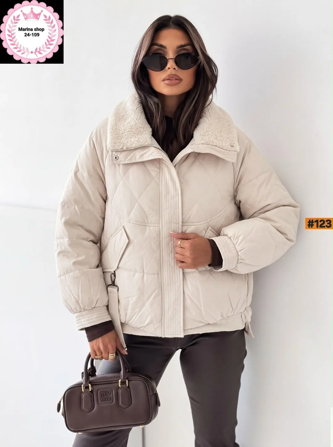 Женская куртка из синтепона синяя — фото 2