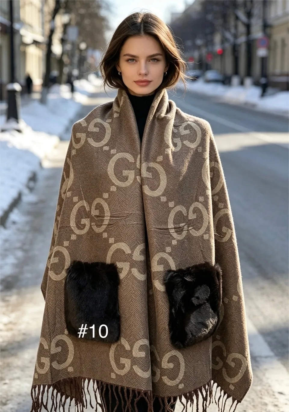 Палантин 100 шерсть кашемира — фото 10