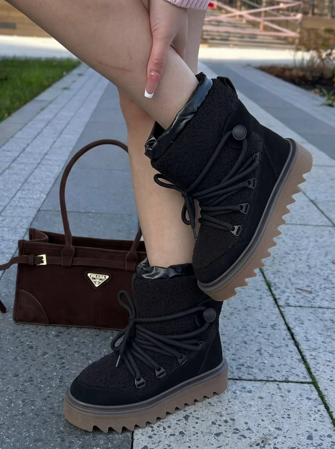 Угги зимние на платформе — фото 5