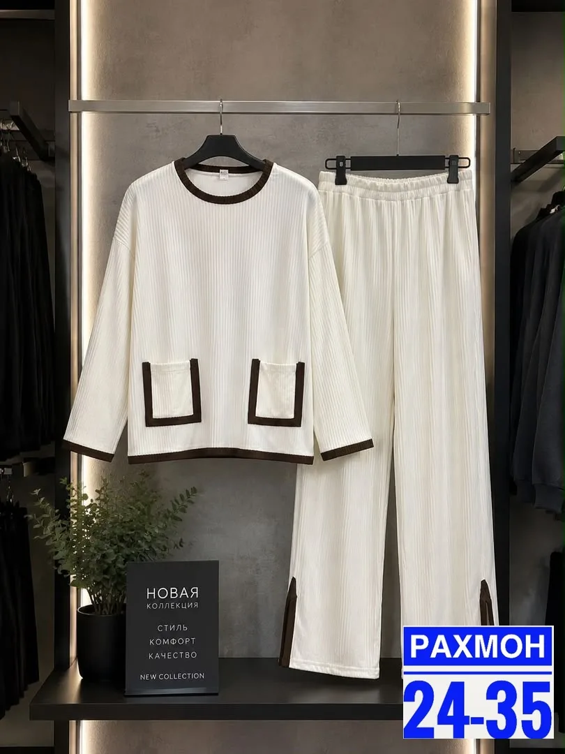Костюм двойка из ткани кашемир лапша — фото 4