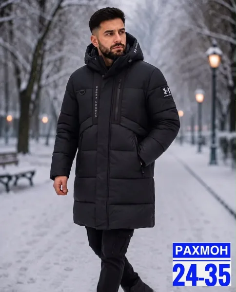 Мужская зимняя куртка из холлофайбера — фото 5