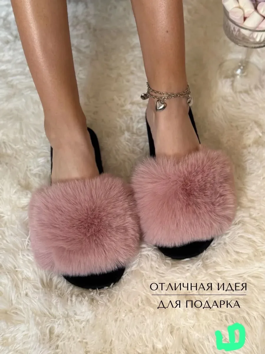 Тапочки женские резиновая подошва — фото 1