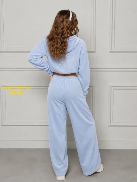 Костюм велюровый для девочек Голубой — фото 1