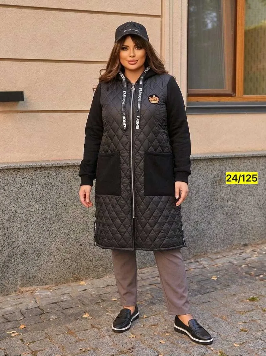 Куртка из синтепона с флисовыми рукавами синяя — фото 3