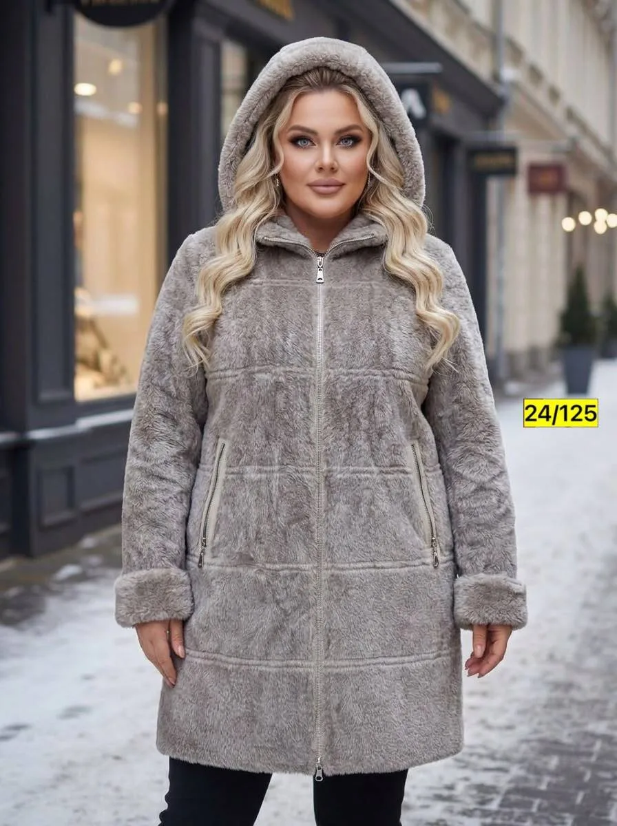 Дубленка с барашком, длина — фото 3