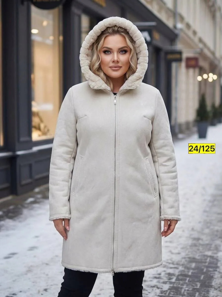 Дубленка с барашком, длина — фото 4