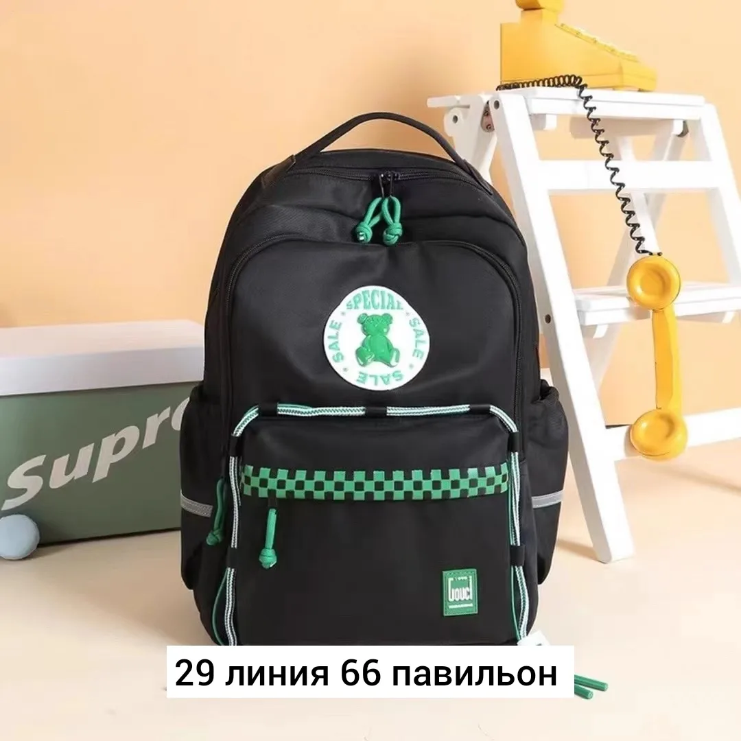 Городской рюкзак из ткани для мужчин и женщин Чёрный — фото 8