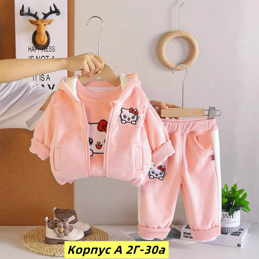 Костюм тройка велюр — фото 1