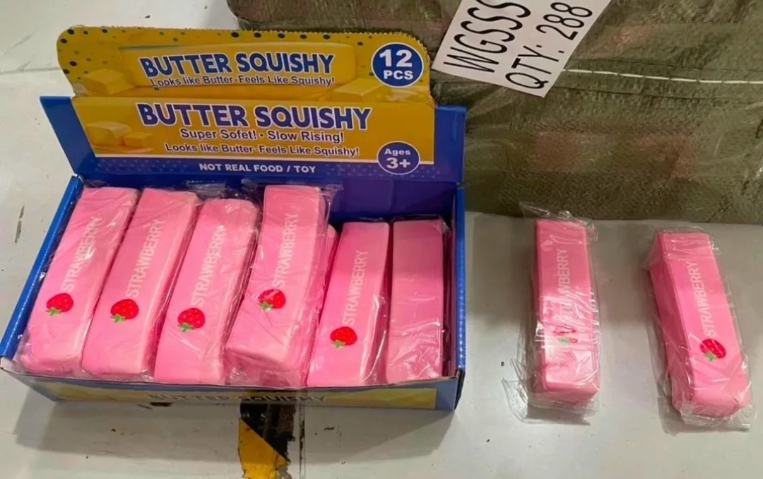 Антистресс сквиш масло-Butter розовый — фото 1