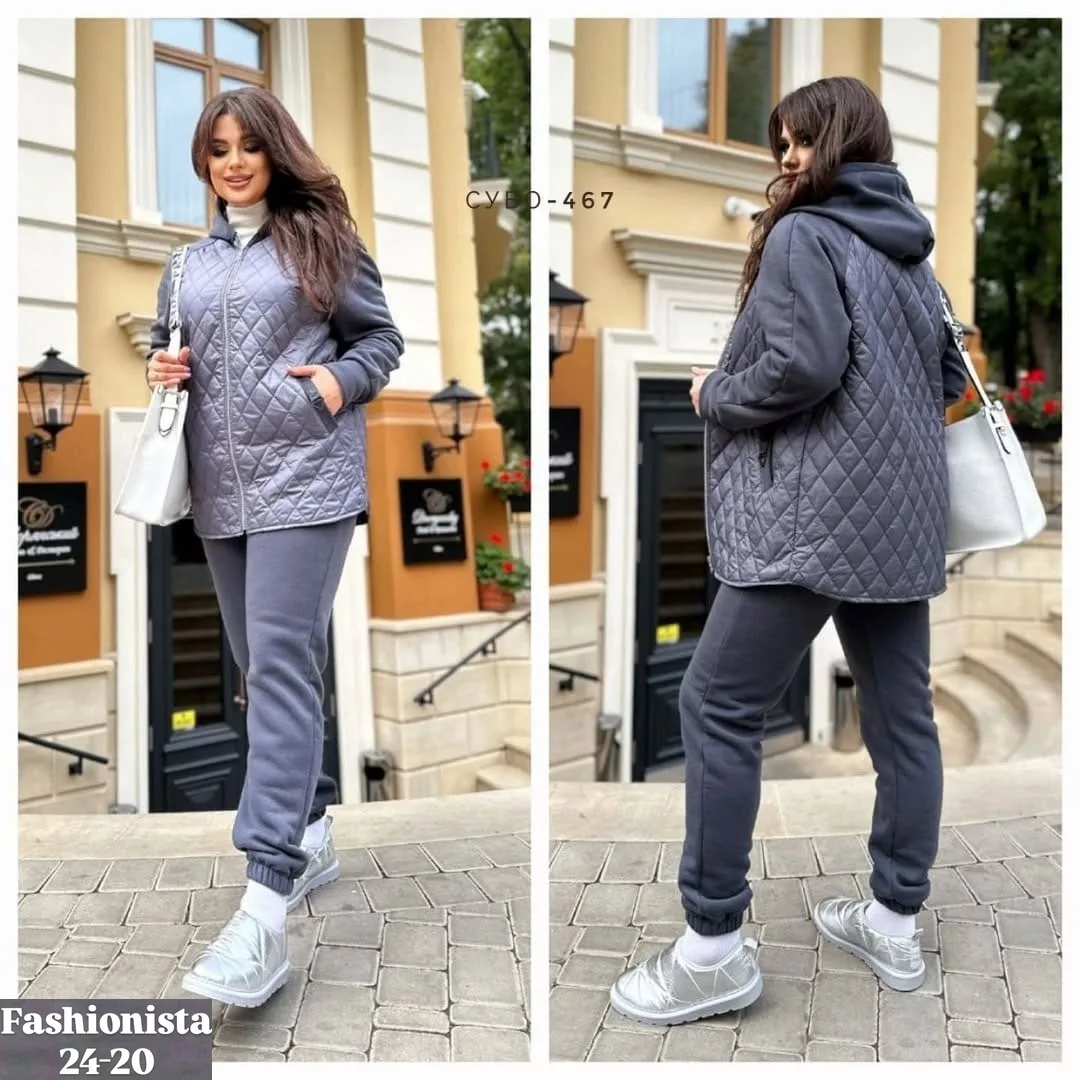 Теплый стёганный костюм с подкладкой, рассчитанный на холодную пагоду — фото 2