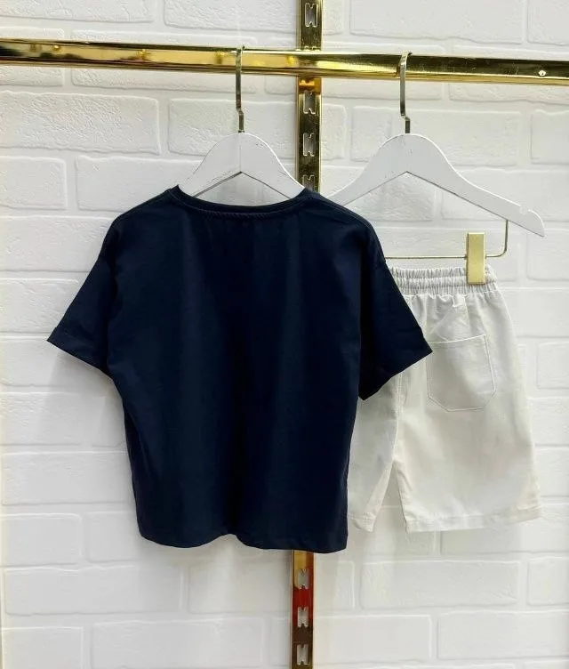 Костюм детский хлопок синий — фото 8