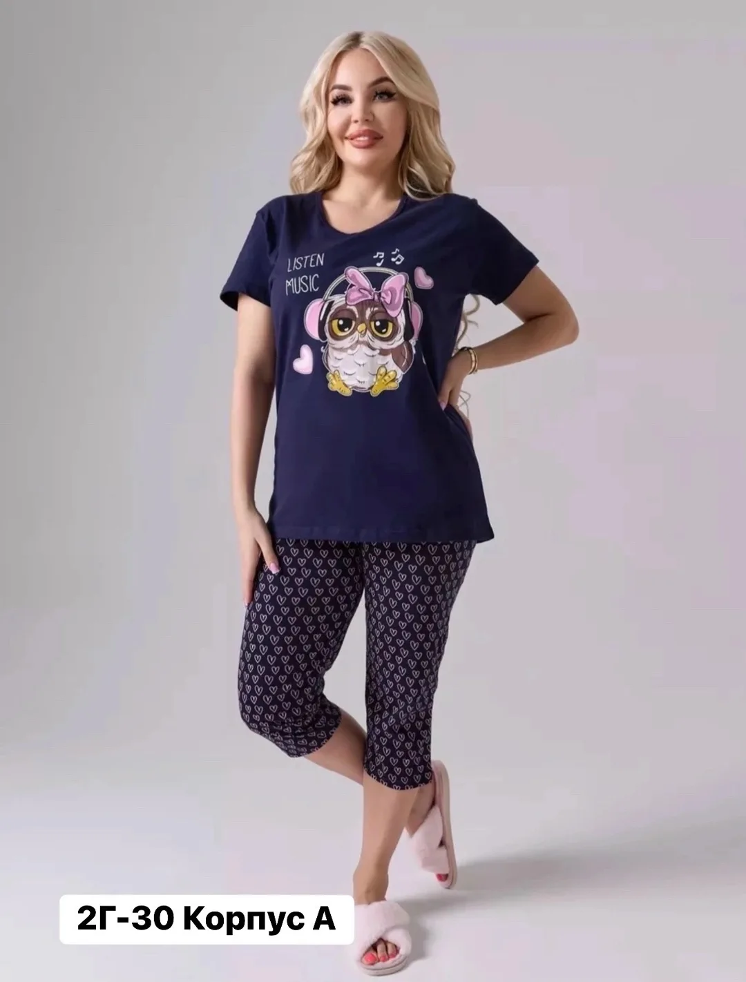Пижама бриджа хлопок — фото 2