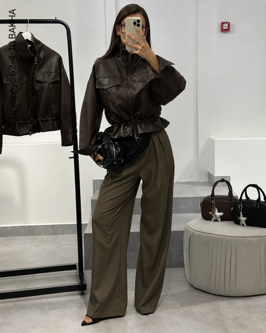 Кожаная куртка S M L — фото 2