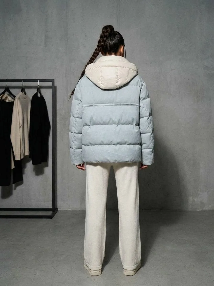 Теплая куртка из текстильного материала с наполнителем из пуха и пера — фото 8