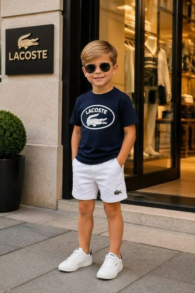 Костюм детский Lacoostee футболка + шорты Синий — фото 8