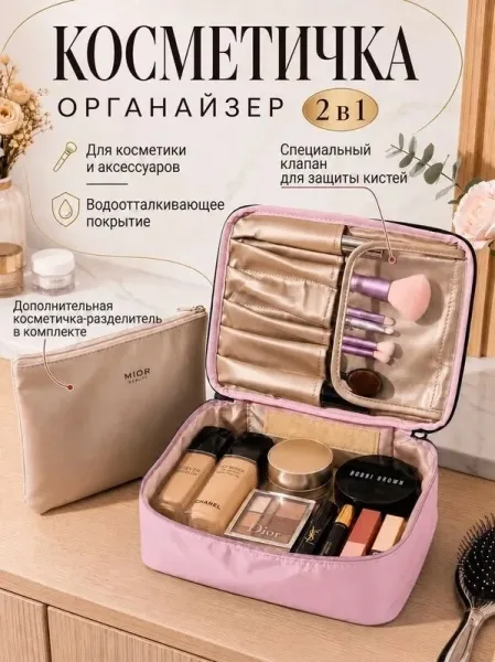 Дорожная косметичка для туалетных принадлежностей — фото 1