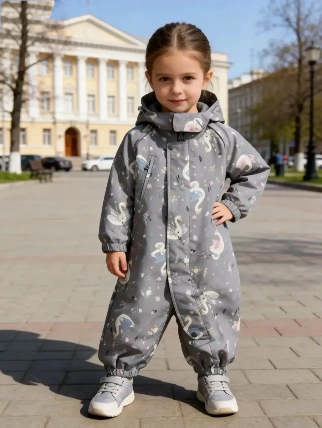 Комбинезон детский осенний Misha Lasiele Серый — фото 3