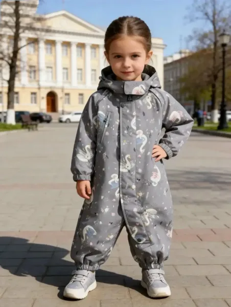Комбинезон детский осенний Misha Lasiele Серый — фото 4