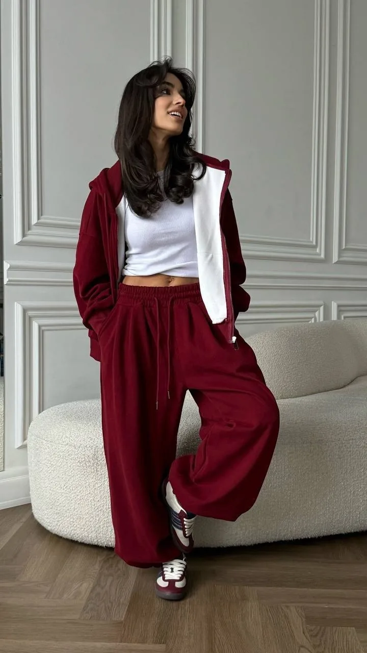 Тёплый костюм с начёсом в свободном крое — фото 22