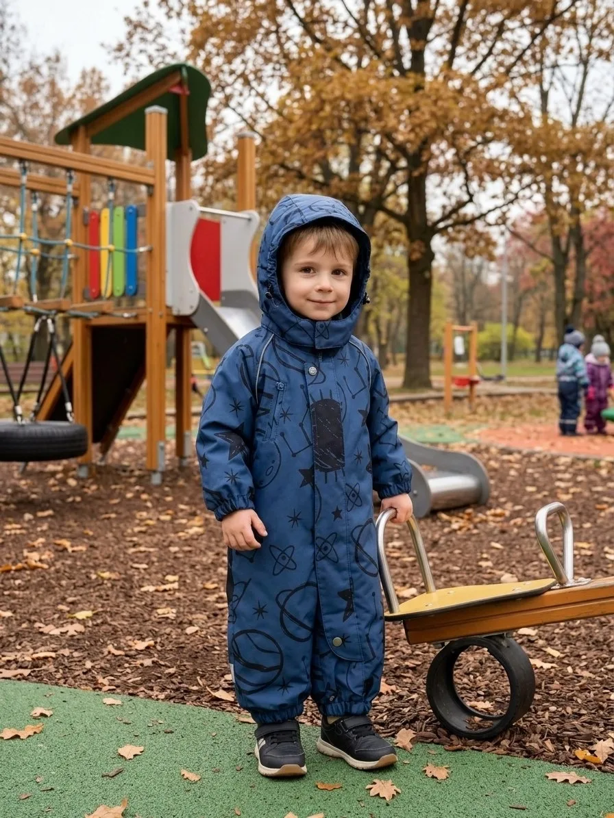 Комбинезон детский осенний Misha Lasiele Синий — фото 3