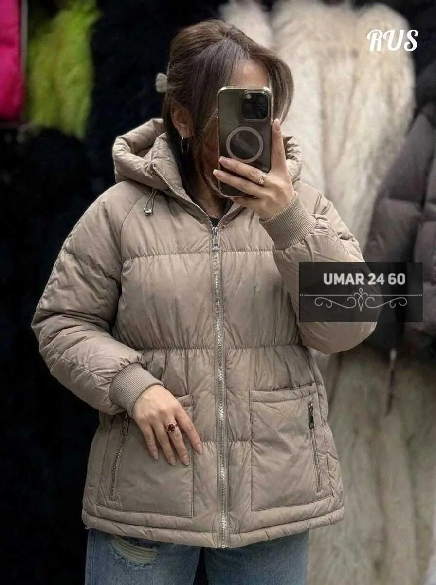 Тёплая женская куртка из синтепона синяя — фото 2