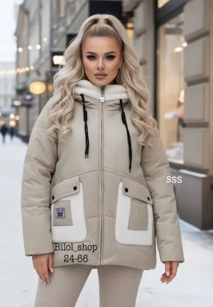 Теплая куртка с капюшоном из синтепона — фото 2