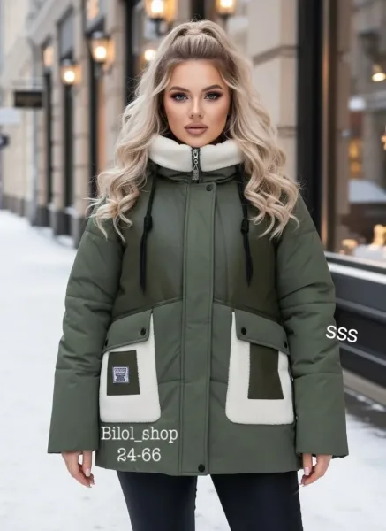 Теплая куртка с капюшоном из синтепона — фото 3