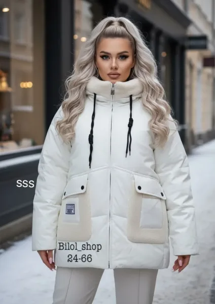 Теплая куртка с капюшоном из синтепона — фото 4