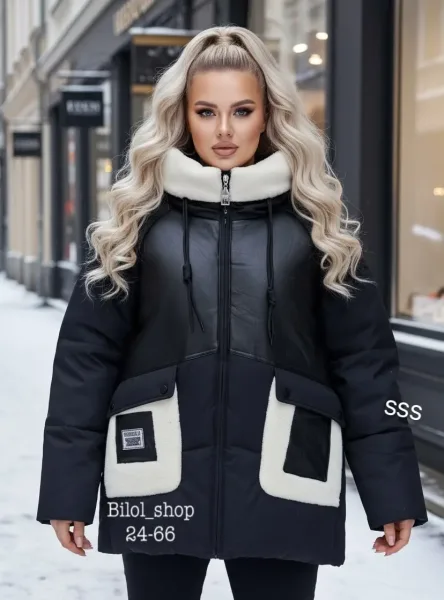Теплая куртка с капюшоном из синтепона — фото 5