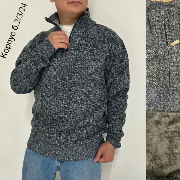 Тёплый свитер с меховым воротником — фото 2