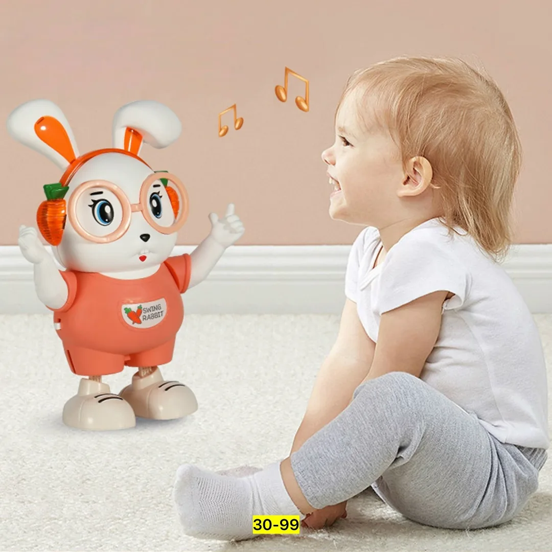 Игрушечная зайка из пластика с интерактивными звуковыми функциями — фото 6