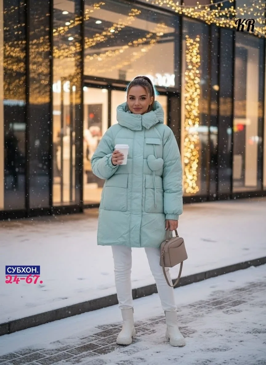 Утеплённая куртка из фабричного материала с наполнителем холофайбер — фото 1